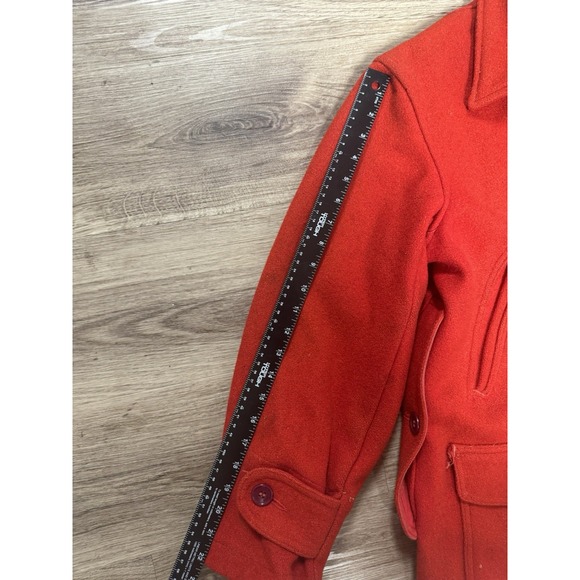 1940's Sears J.C. Higgins Red Jacket Hunting Coat 21.5x29.5 - Picture 4 of 5